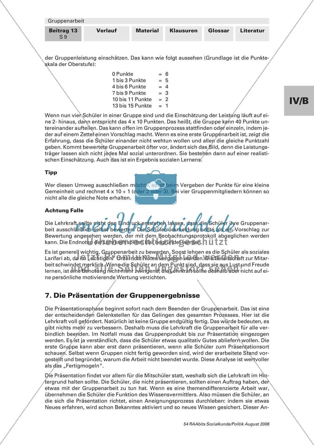 So gelingt Gruppenarbeit - praktische Hinweise für den Einsatz im Unterricht. Arbeitsmaterial mit Erläuterungen Preview 8
