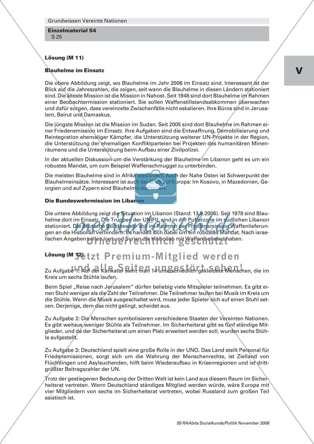Die Rolle von Blauhelmen und Friedenssicherung im Rahmen der UNO: Arbeitsmaterial mit Erläuterungen Preview 7