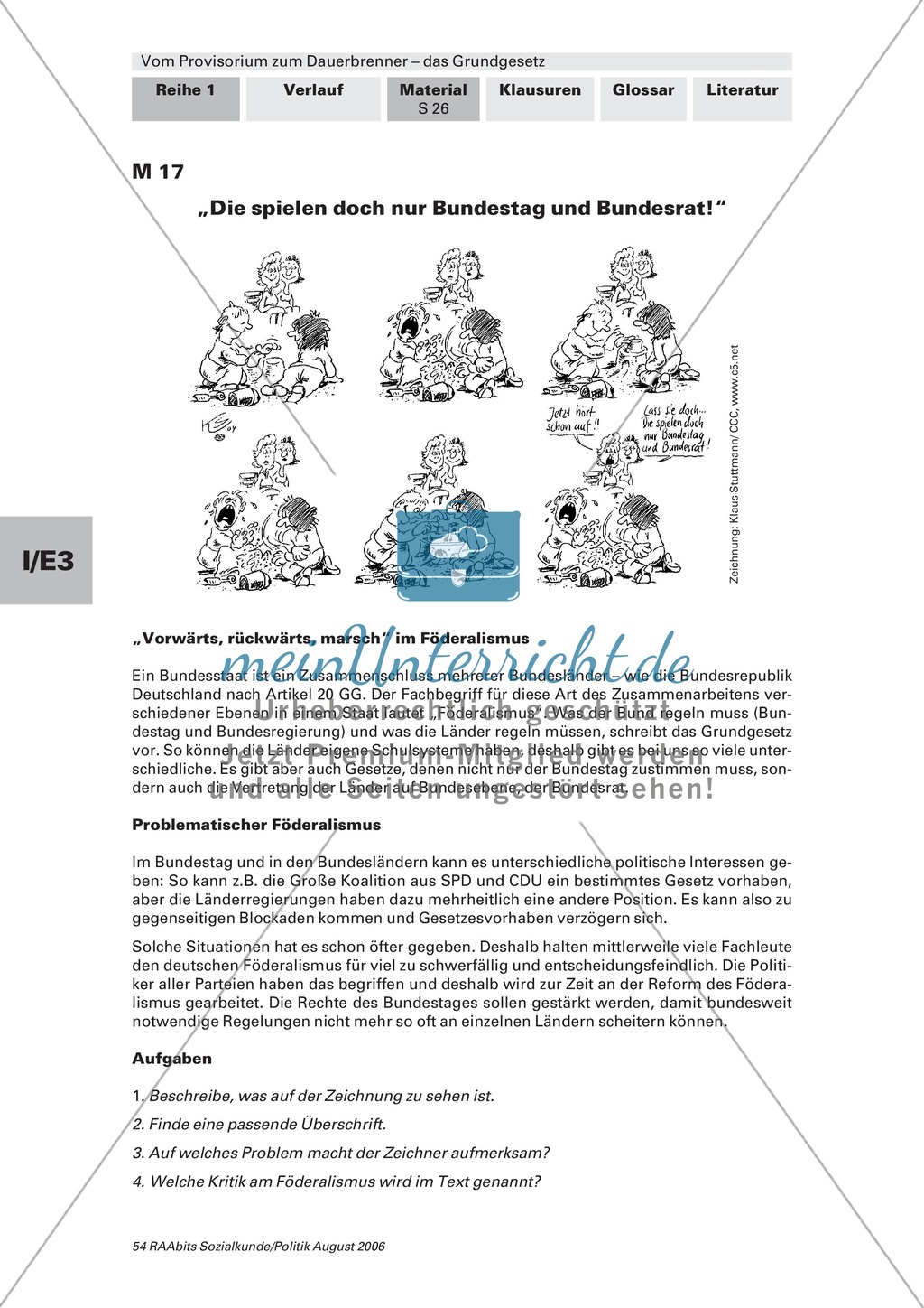 Gewaltenteilung und Bundesstaat: Arbeitsmaterial mit Erläuterungen Preview 4