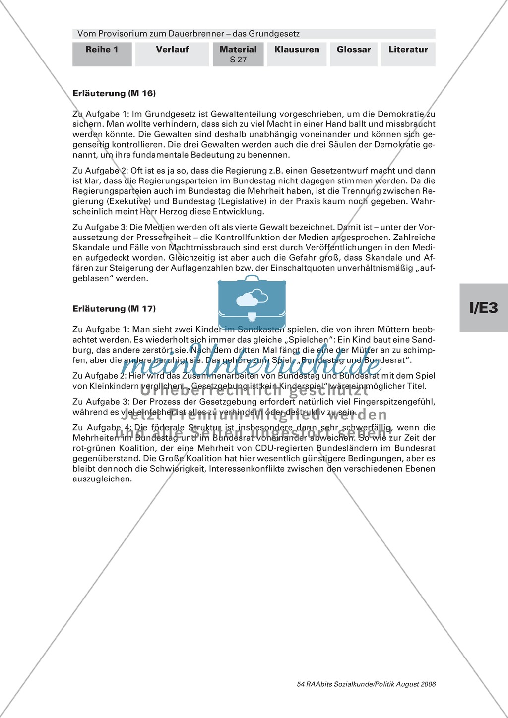 Gewaltenteilung und Bundesstaat: Arbeitsmaterial mit Erläuterungen Preview 5