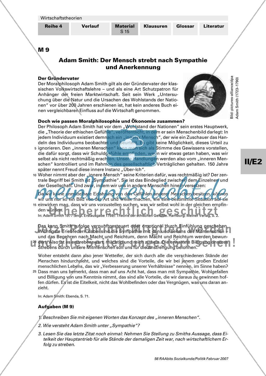 Die klassische Wirtschaftstheorie mit Adam Smith Preview 1
