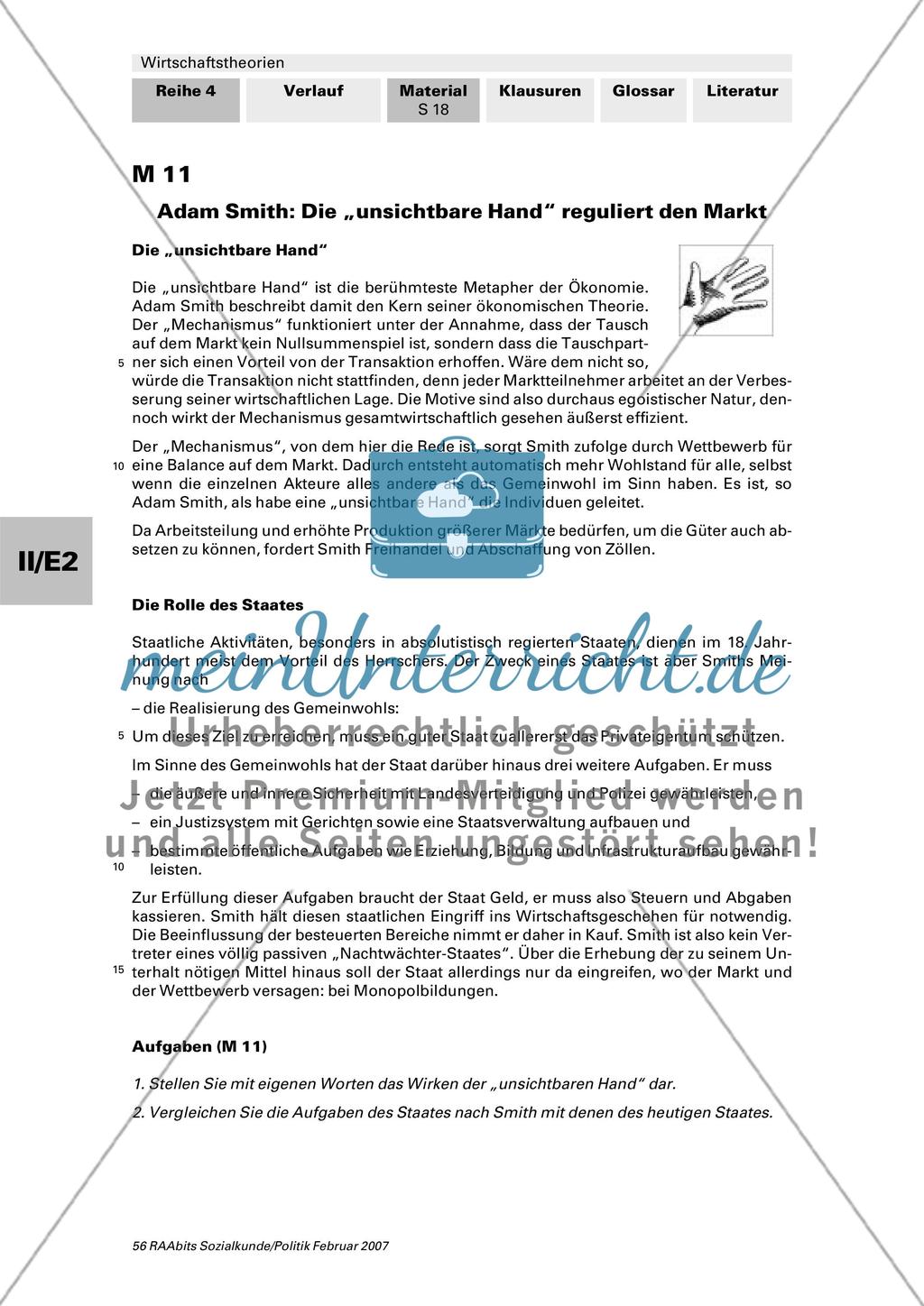 Die klassische Wirtschaftstheorie mit Adam Smith Preview 4