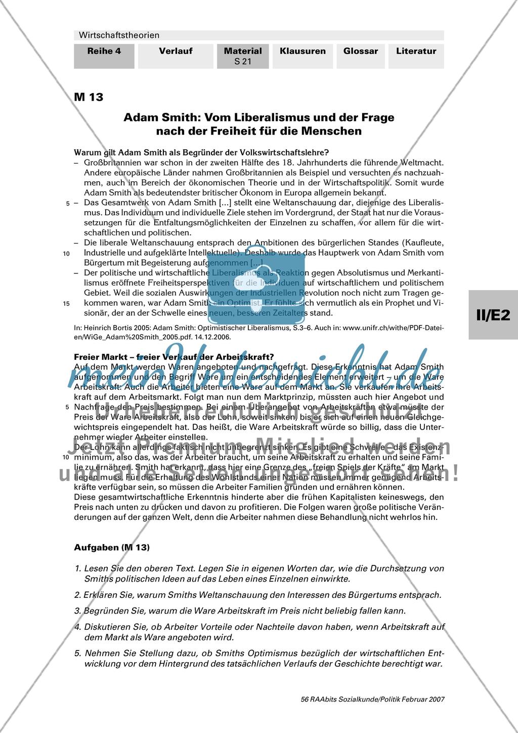 Die klassische Wirtschaftstheorie mit Adam Smith Preview 7