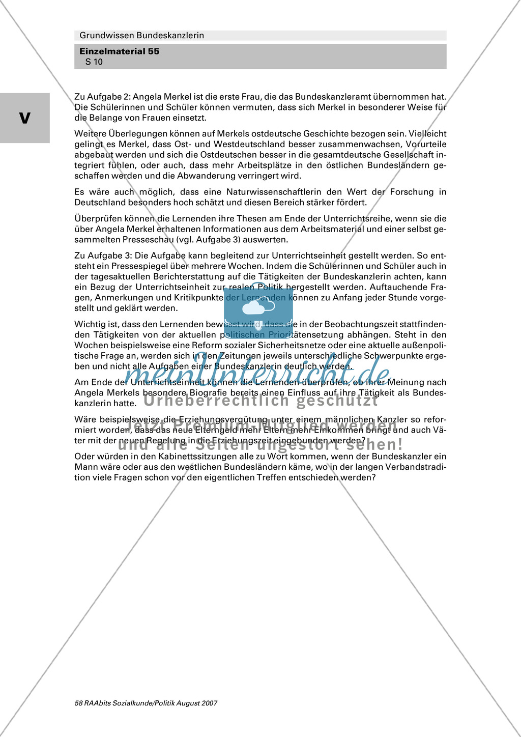 Angela Merkel: Vorstellung der Kanzlerin. Arbeitsmaterial mit Erläuterungen Preview 5
