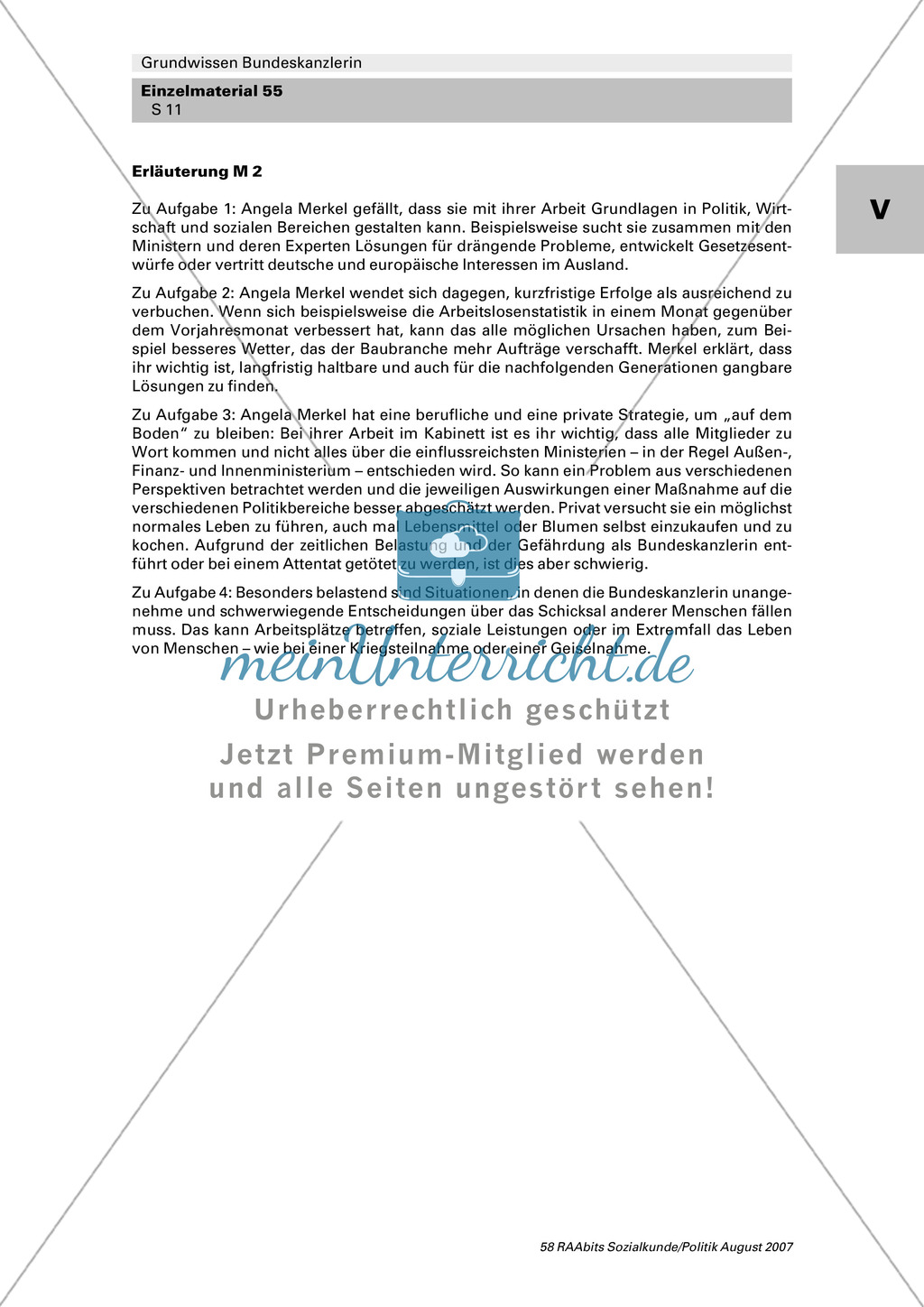 Angela Merkel: Vorstellung der Kanzlerin. Arbeitsmaterial mit Erläuterungen Preview 6