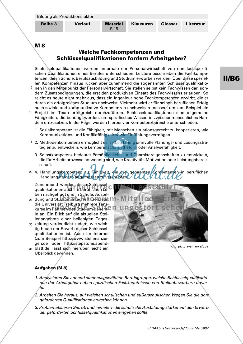 Bildung und Wirtschaft - wie viel Nähe ist gesund? Arbeitsmaterial mit Erläuterungen Preview 1
