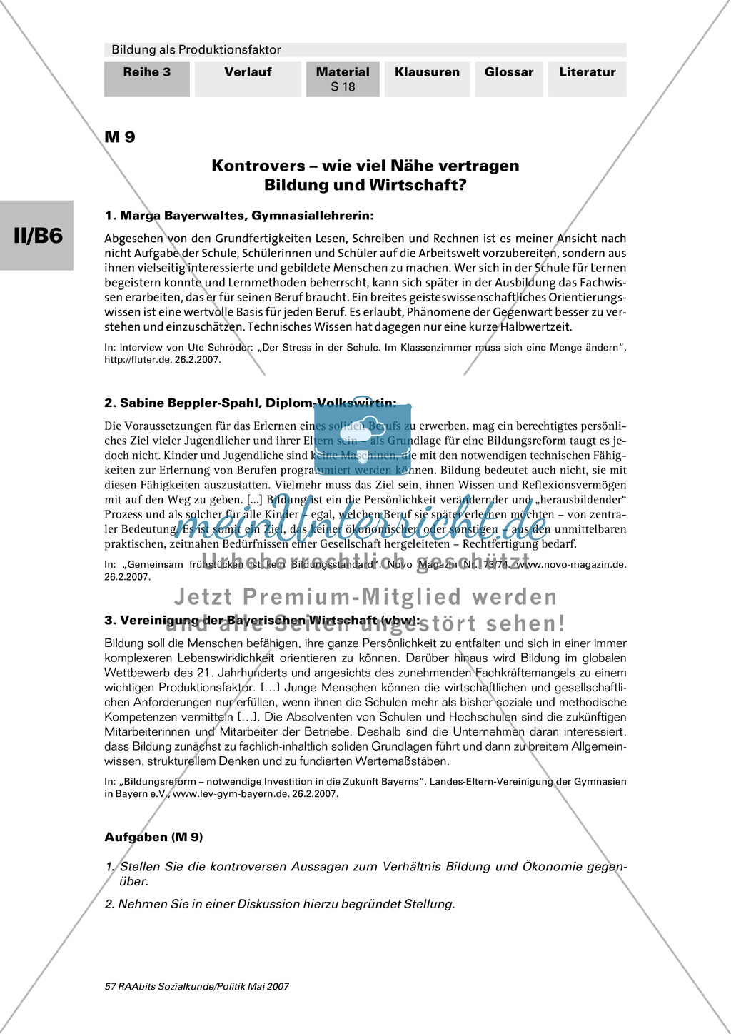 Bildung und Wirtschaft - wie viel Nähe ist gesund? Arbeitsmaterial mit Erläuterungen Preview 3