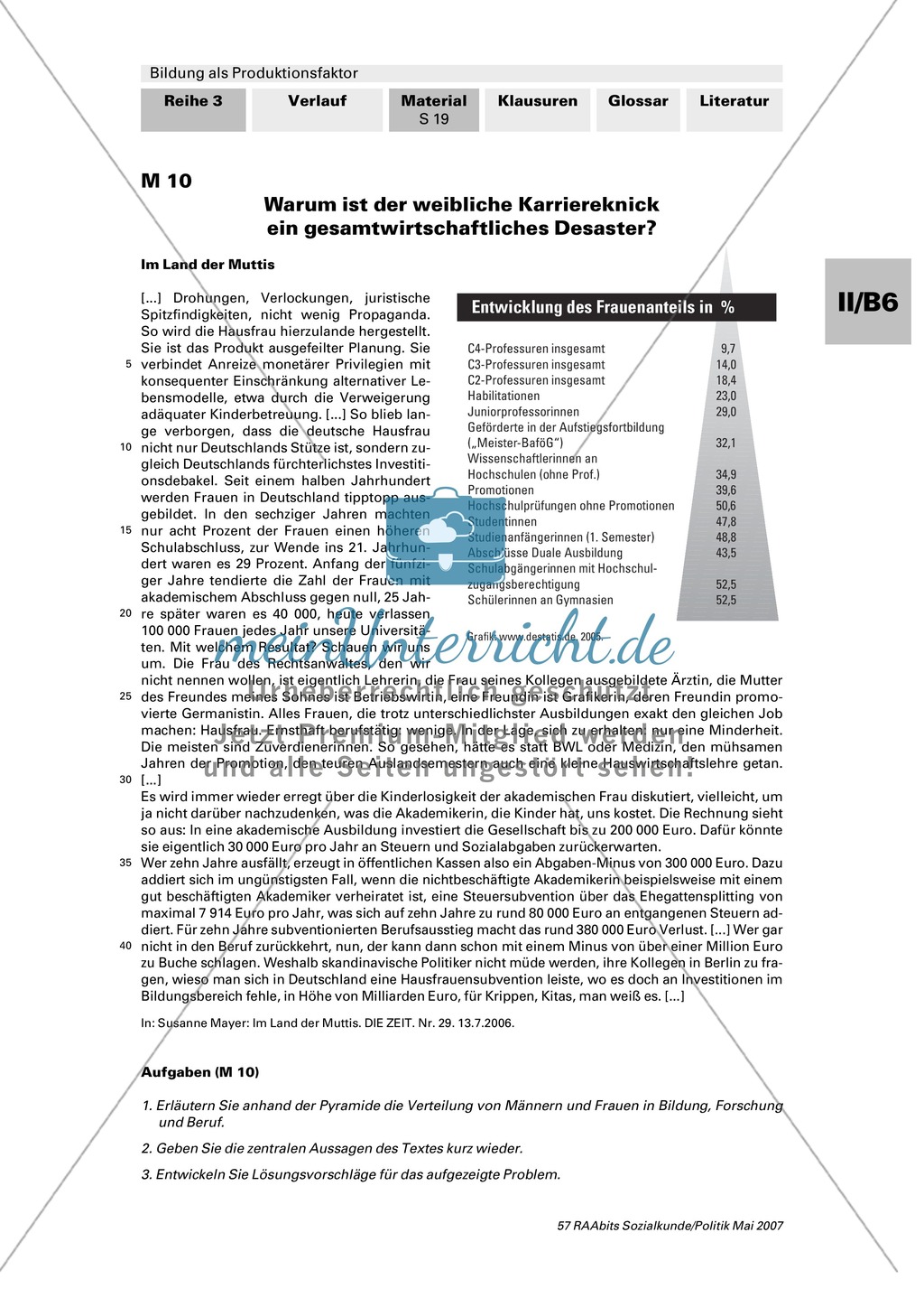 Wo liegen die Probleme in der deutschen Bildungspolitik? Arbeitsmaterial mit Erläuterungen Preview 1