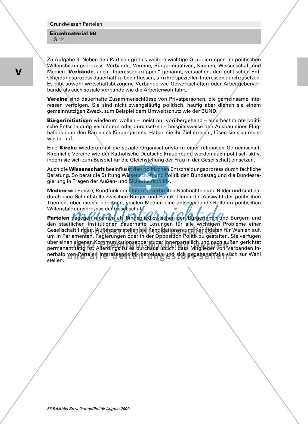 Aufgaben und Funktionen von Parteien: Arbeitsmaterial mit Erläuterungen Preview 3