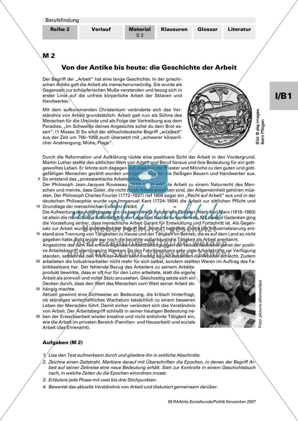 Was ist Arbeit? Übersicht über verschiedene Formen und geschichtlicher Überblick: Arbeitsmaterial mit Erläuterungen Preview 2