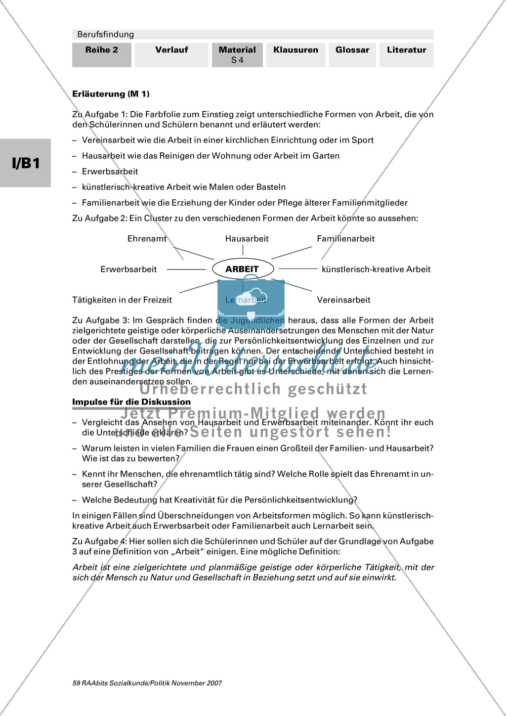 Was ist Arbeit? Übersicht über verschiedene Formen und geschichtlicher Überblick: Arbeitsmaterial mit Erläuterungen Preview 3
