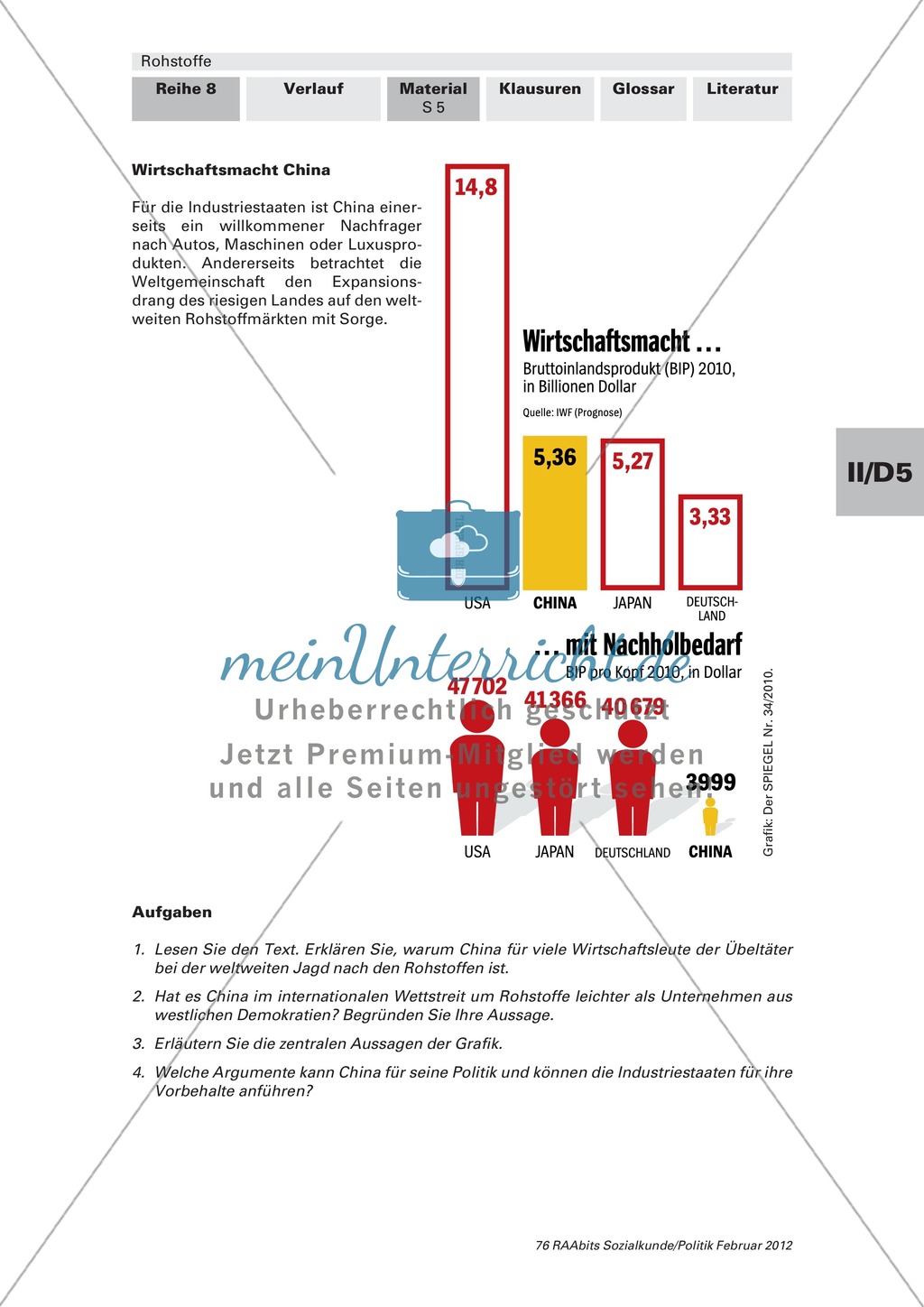Wie wirkt sich Rohstoffknappheit auf geopolitische Strukturen aus? Arbeitsmaterial mit Erläuterungen Preview 4