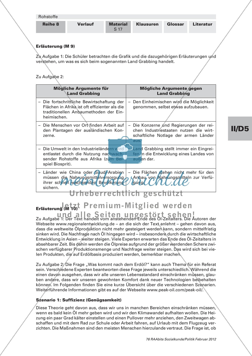 Streit um Land, Öl und Diamanten - warum Rohstoffreichtum auch zu Konflikten führt: Arbeitsmaterial mit Erläuterungen Preview 6