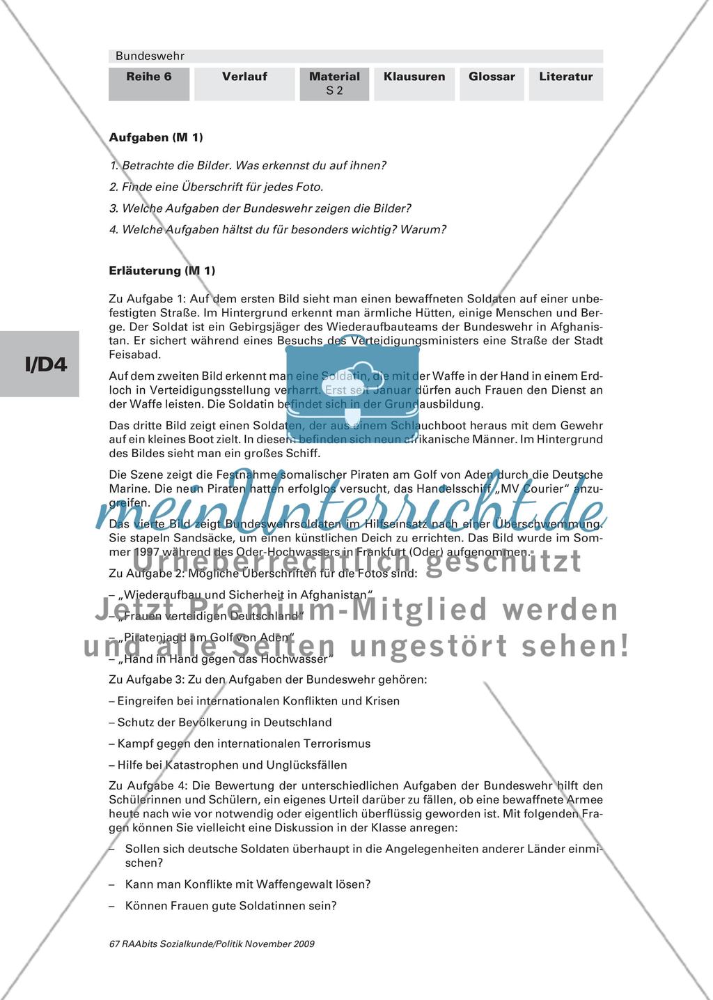 Was ist die Bundeswehr und was macht sie? / Vor welchen neuen Herausforderungen steht die Bundeswehr? Preview 2