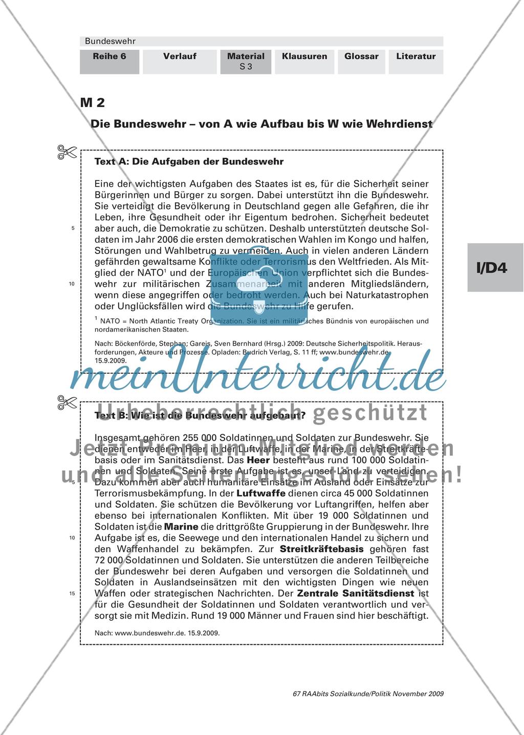 Was ist die Bundeswehr und was macht sie? / Vor welchen neuen Herausforderungen steht die Bundeswehr? Preview 3