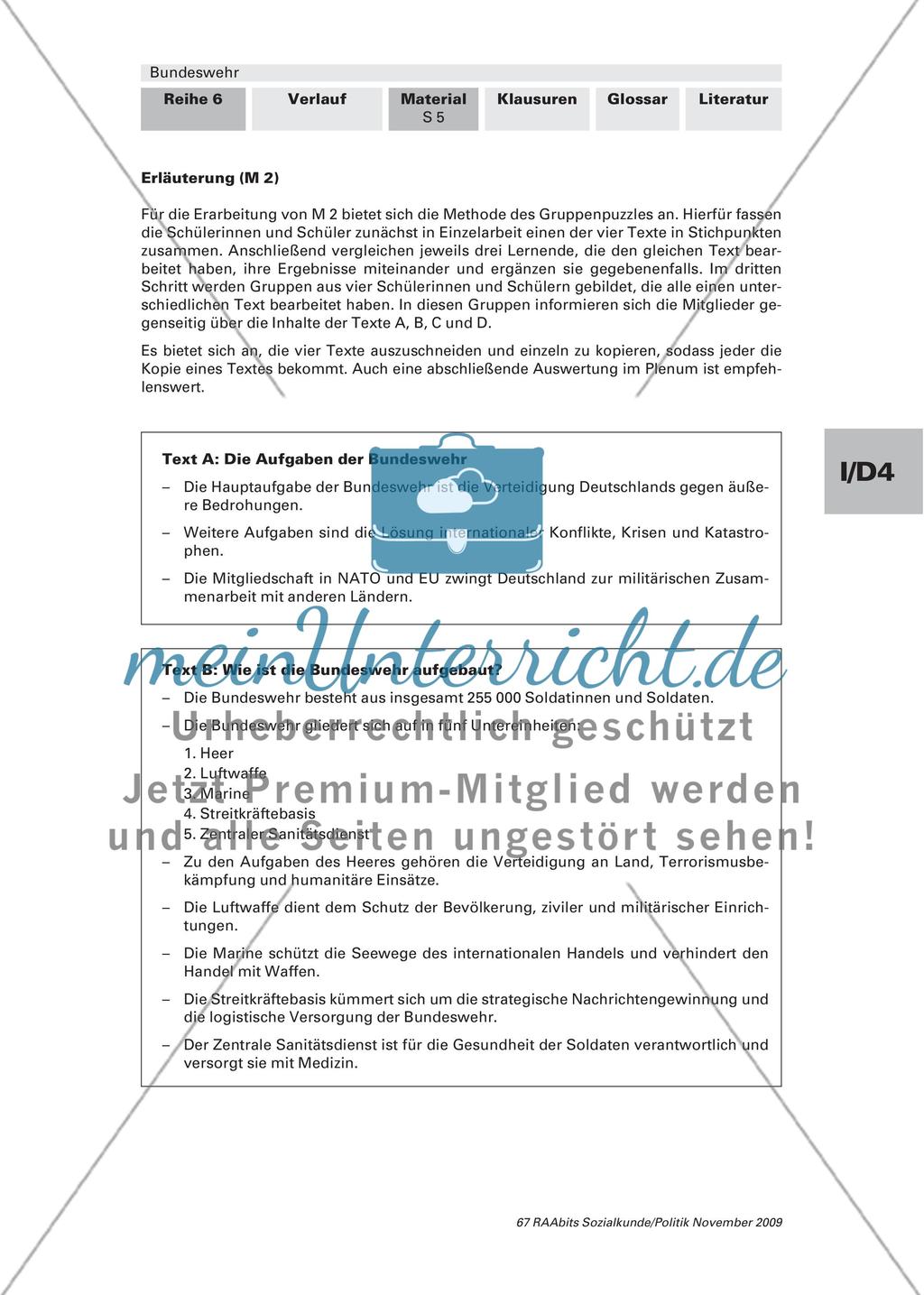 Was ist die Bundeswehr und was macht sie? / Vor welchen neuen Herausforderungen steht die Bundeswehr? Preview 5