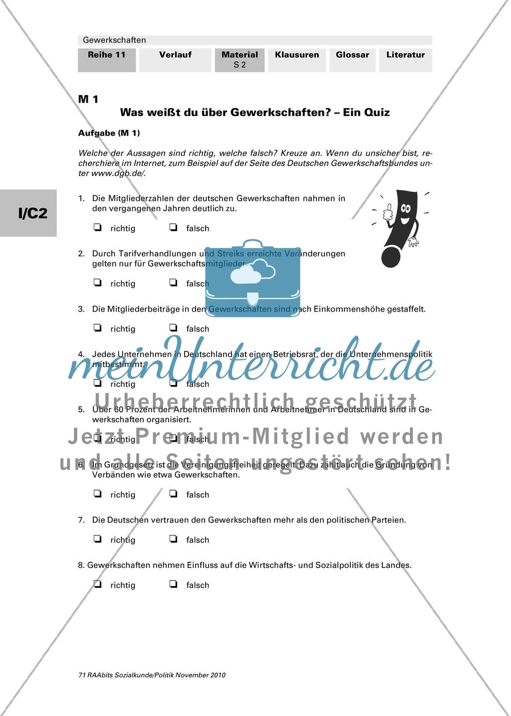 Gewerkschaften Besser Als Ihr Ruf MeinUnterricht