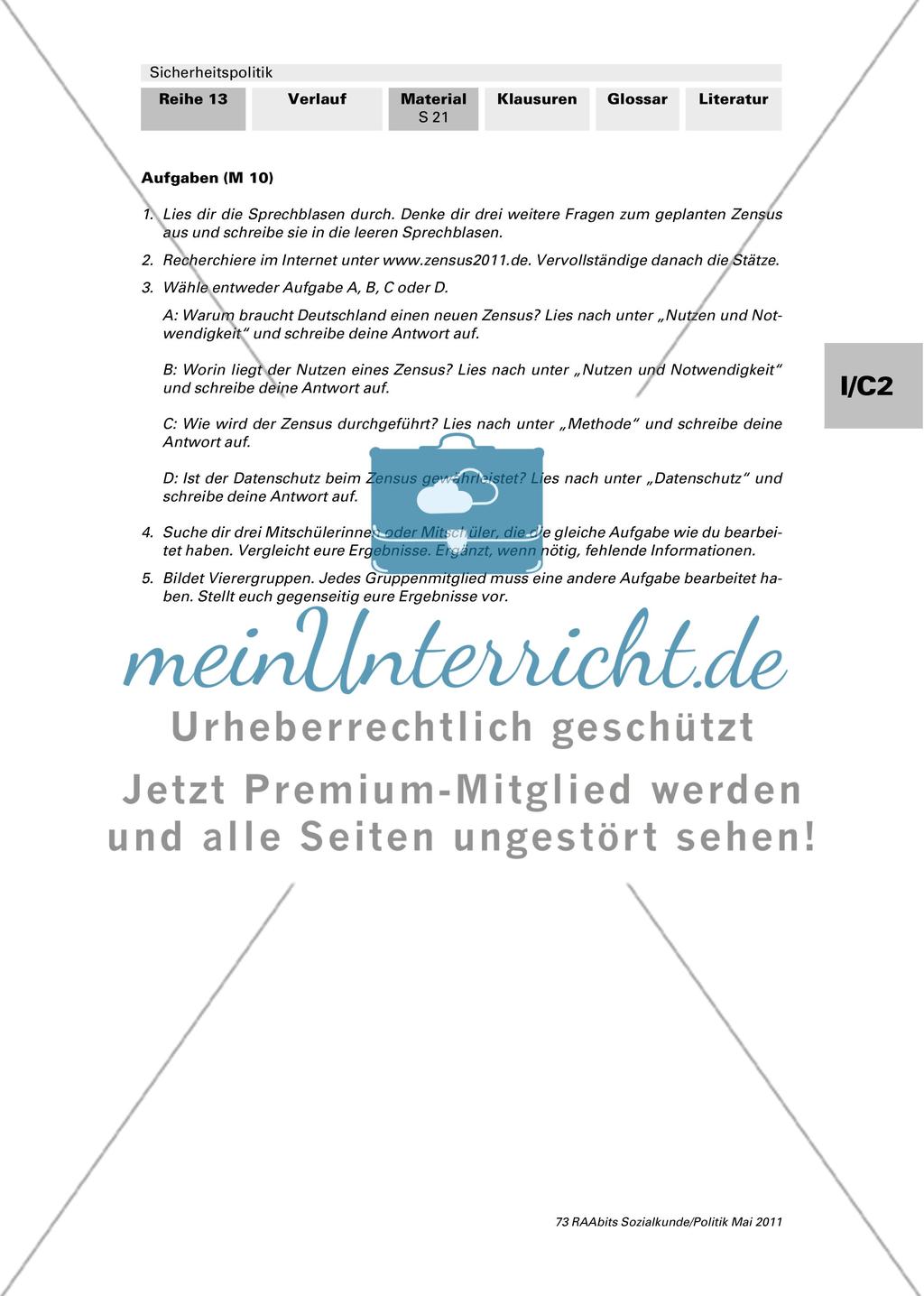 Sicherheit auf Kosten der Freiheit? / Vorbereitung und Durchführung eines Interviews / Lernkontrolle Preview 6