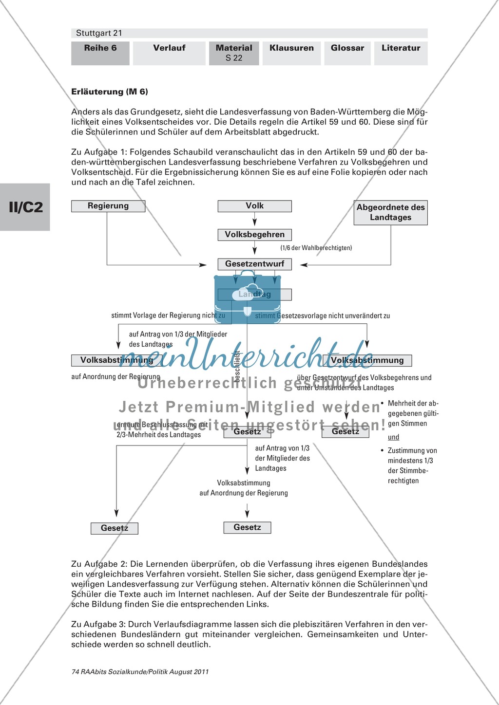 Stuttgart 21: Pro und Kontra Volksentscheid. Arbeitsmaterial mit Erläuterungen Preview 2