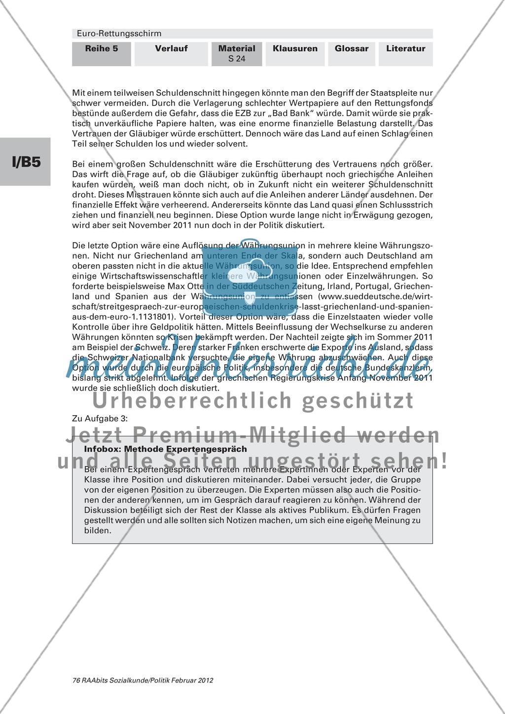 Von der No-Bailout-Klausel zur No-Way-Out-Klause / Welcher Weg führt aus der Krise? Preview 7