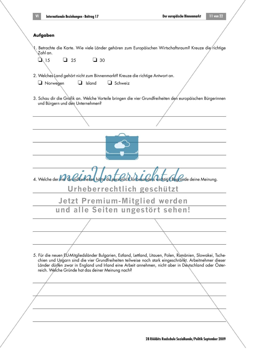 Die vier Grundfreiheiten im europäischen Binnenmarkt Preview 11