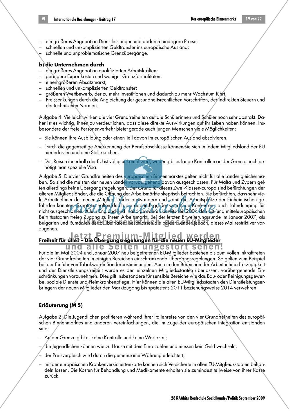 Die vier Grundfreiheiten im europäischen Binnenmarkt Preview 19