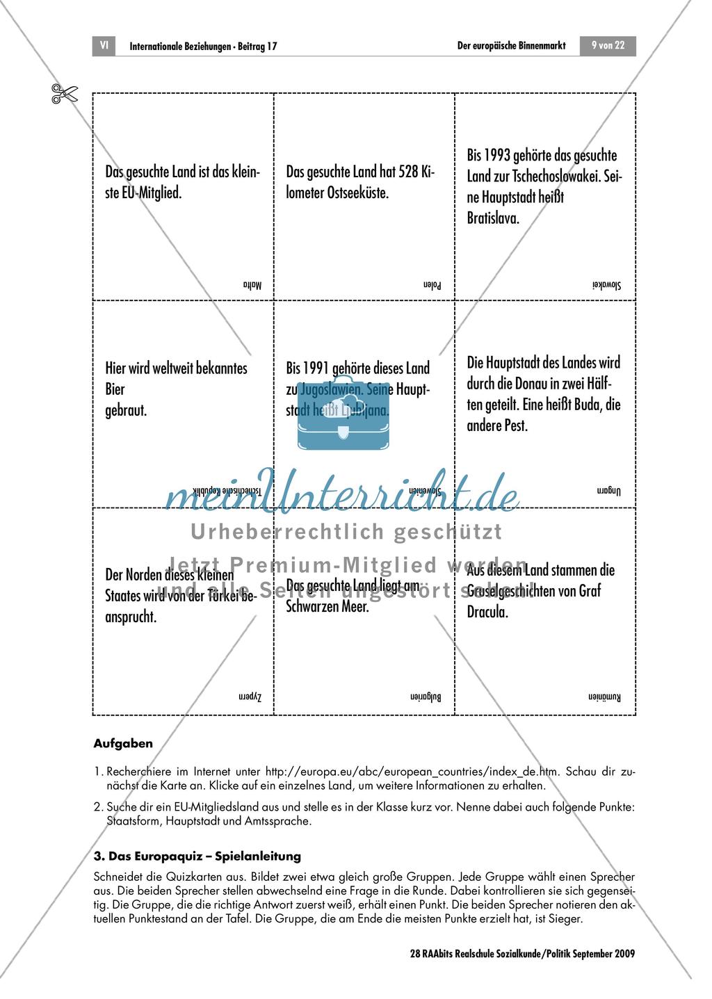 Die vier Grundfreiheiten im europäischen Binnenmarkt Preview 9