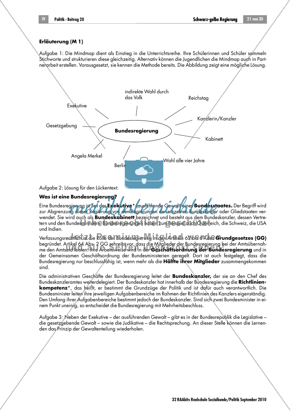 Was ist eigentlich eine Bundesregierung? Arbeitsmaterial mit Erläuterungen Preview 4
