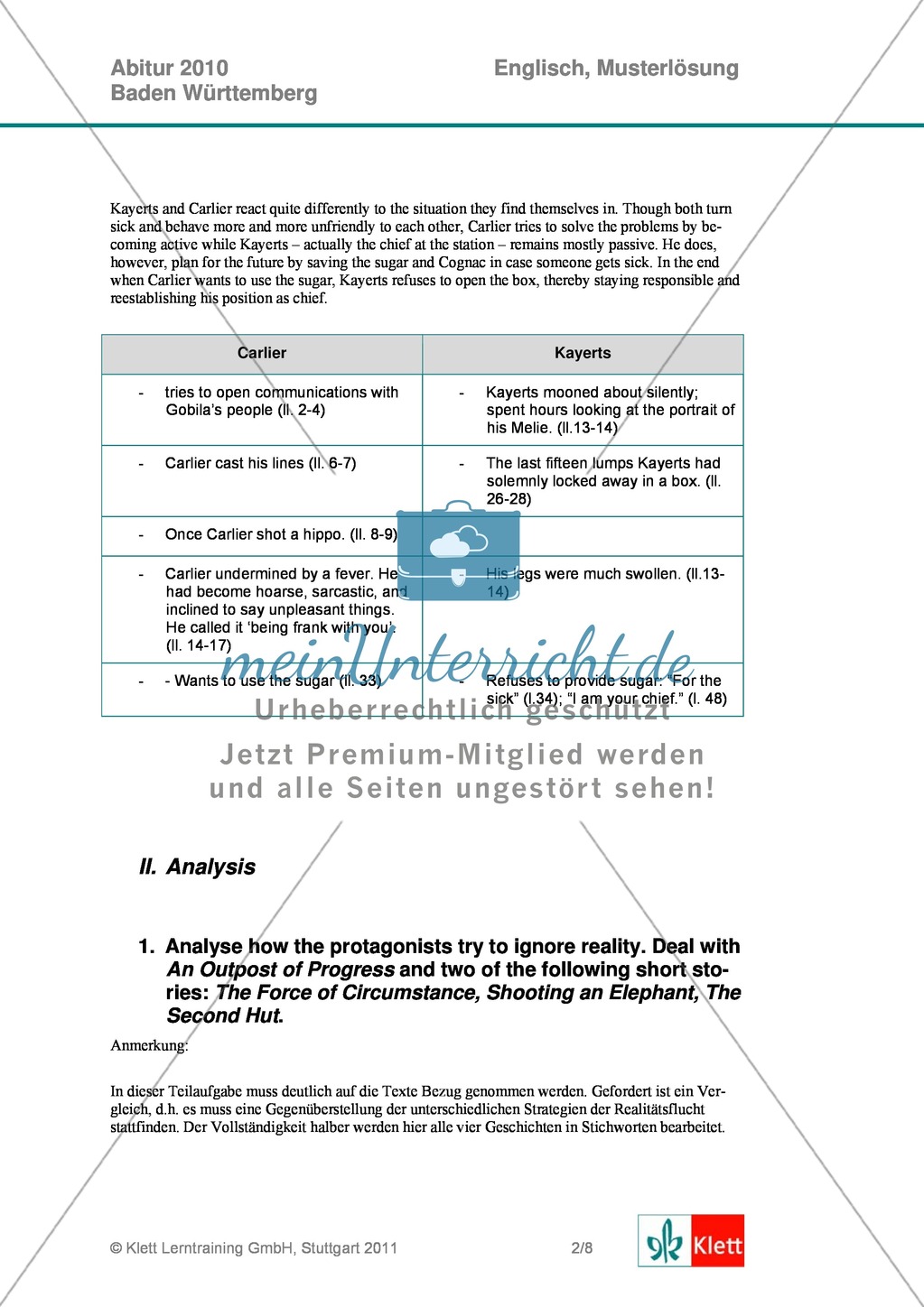 Abituraufgaben Baden-Württemberg 2010 zum Thema