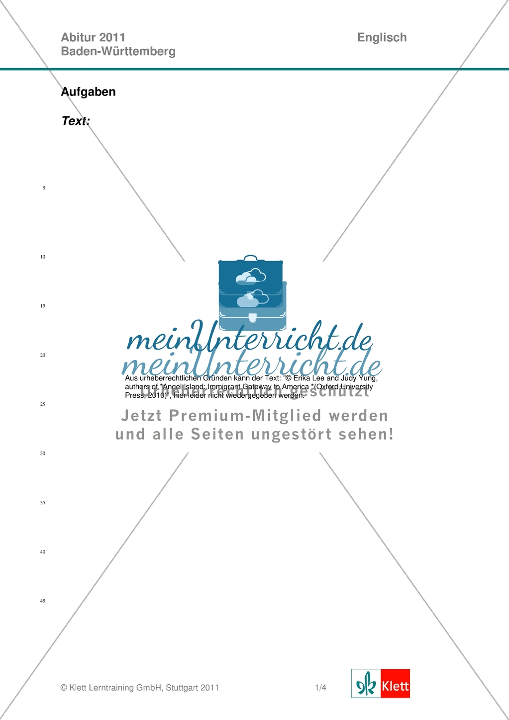Abituraufgaben Baden-Württemberg 2011 zum Thema