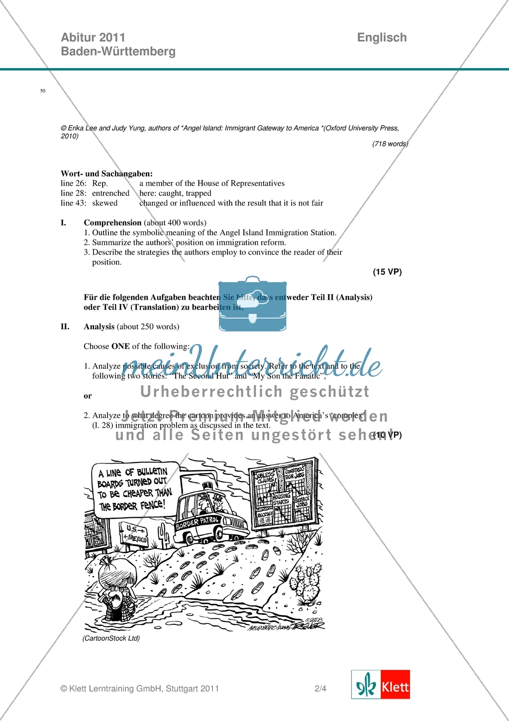 Abituraufgaben Baden-Württemberg 2011 zum Thema