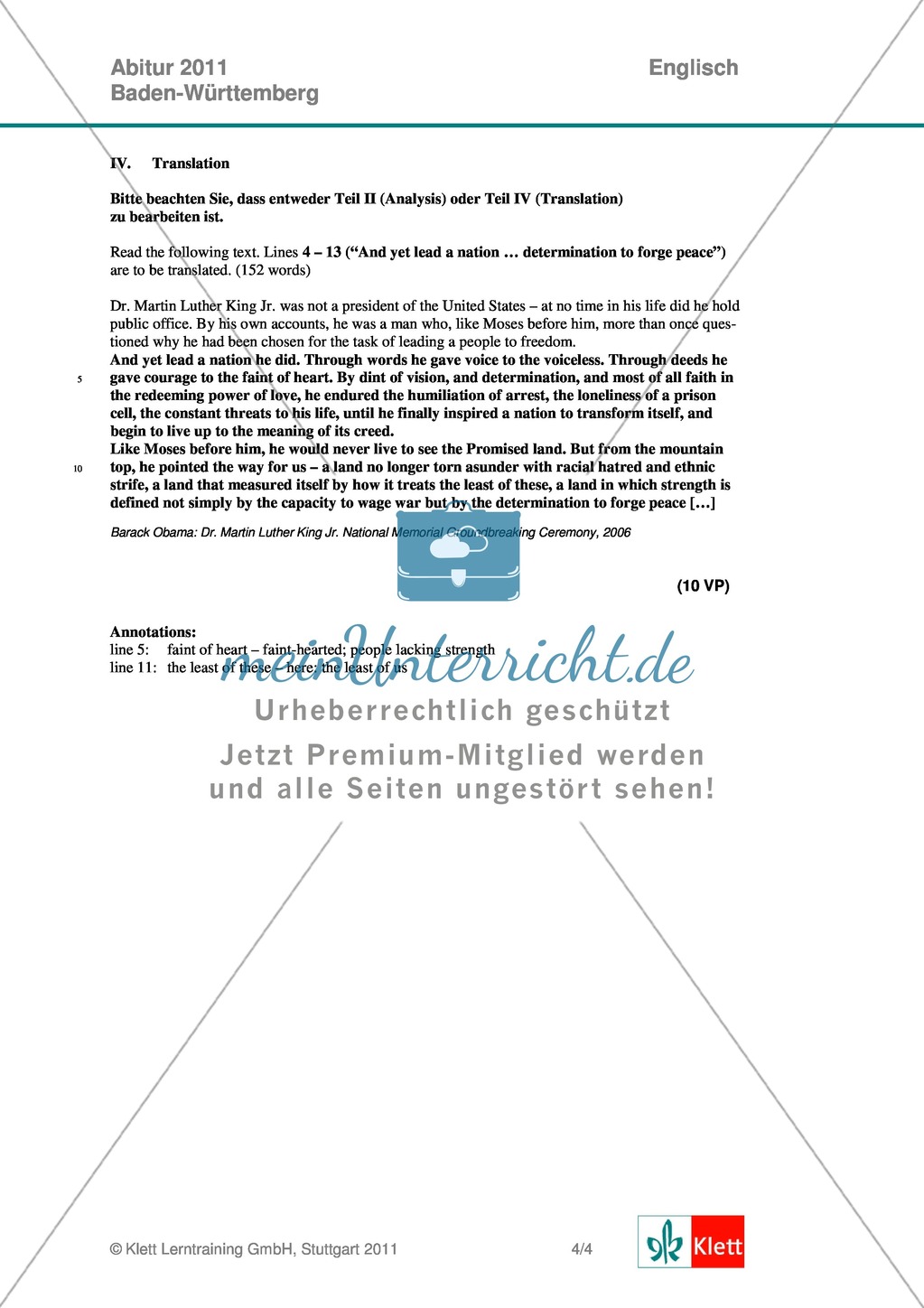 Abituraufgaben Baden-Württemberg 2011 zum Thema