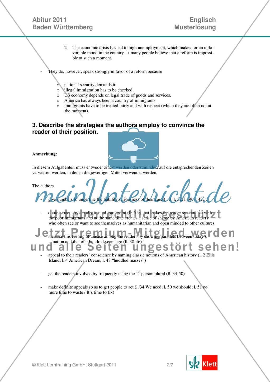 Abituraufgaben Baden-Württemberg 2011 zum Thema
