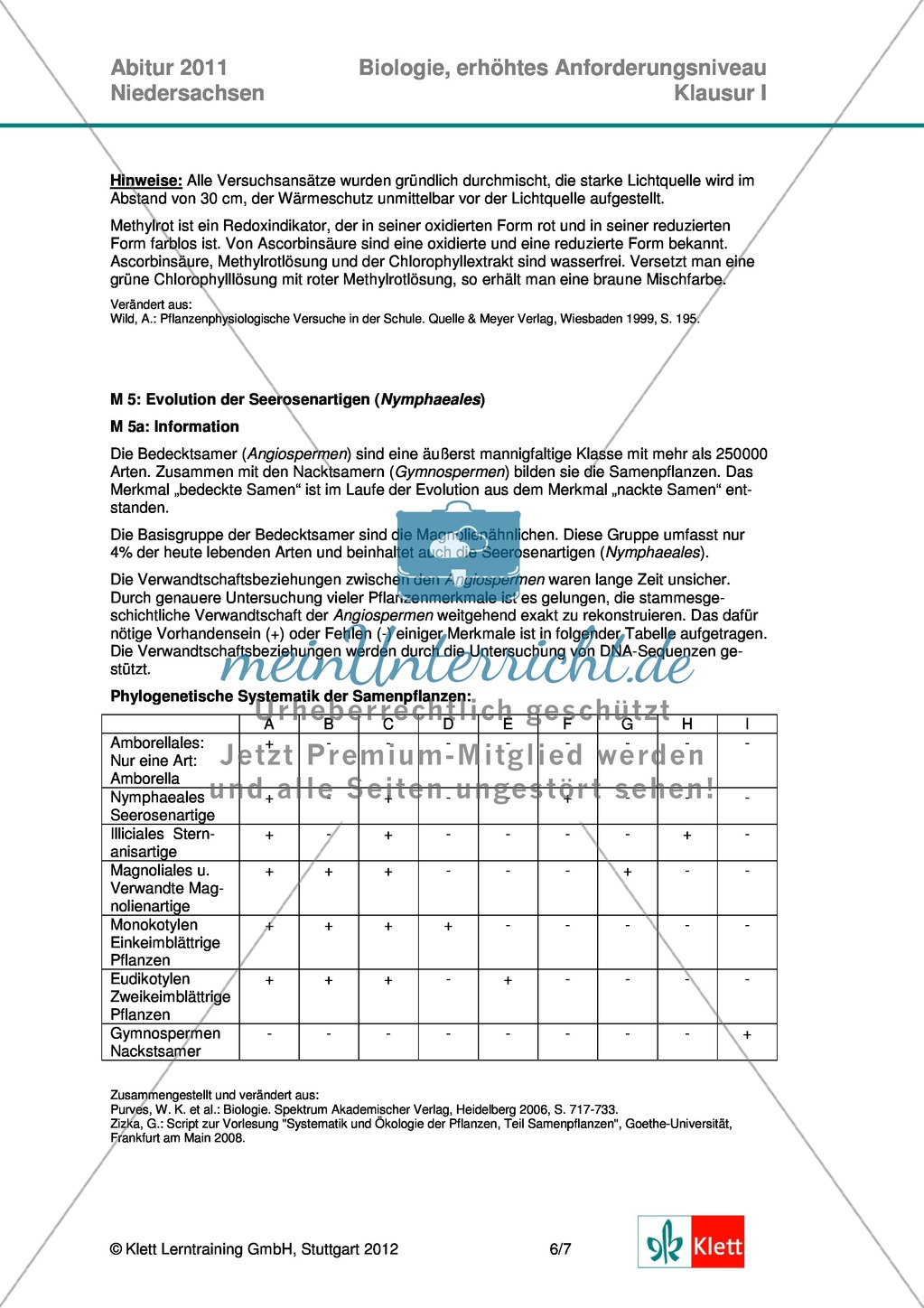 Abituraufgaben Niedersachsen eA-2011-I:Erschließen von stoffwechselphysiologischen Aspekten.Mit Arbeitsmaterial und Lösungen. Preview 3