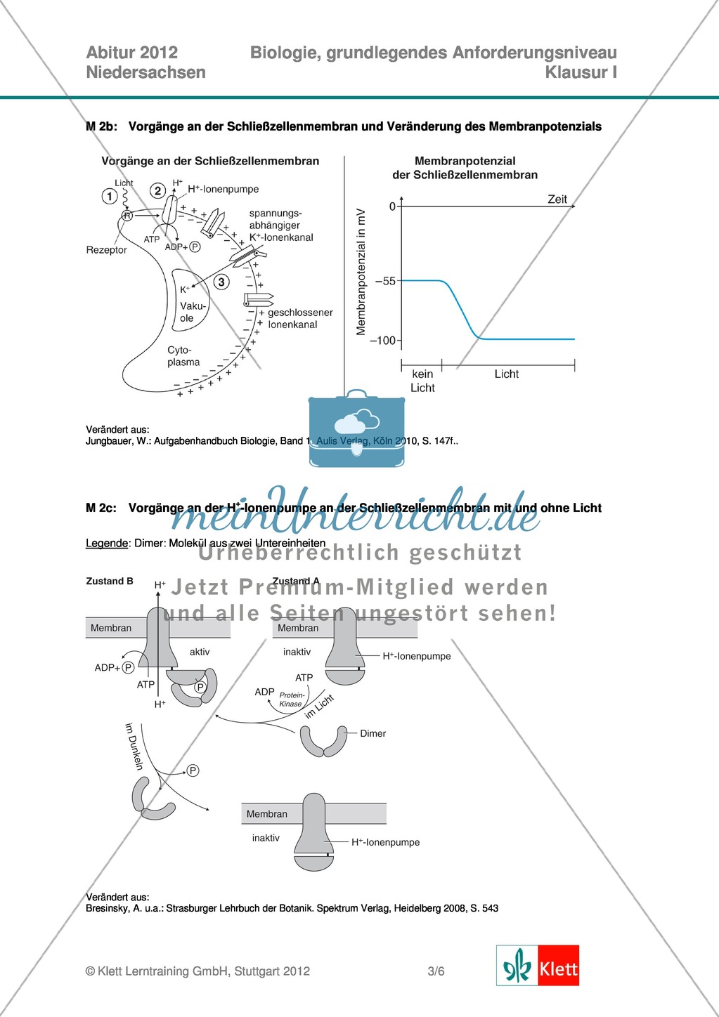 Abituraufgaben Niedersachsen 2012 gA-I: Erschließen der Bedeutung von Pilzen und Flechten im Ökosystem. Mit Arbeitsmaterial und Lösungen. Preview 3