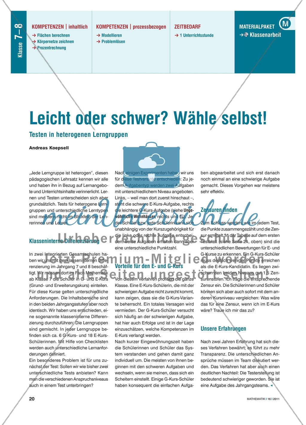 Leicht oder schwer? Wähle selbst! Preview 1