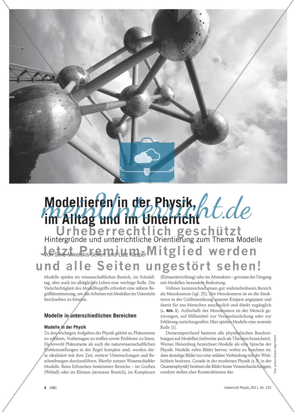 Modellieren in der Physik, im Alltag und im Unterricht - Hintergründe und unterrichtliche Orientierung zum Thema Modelle Preview 1