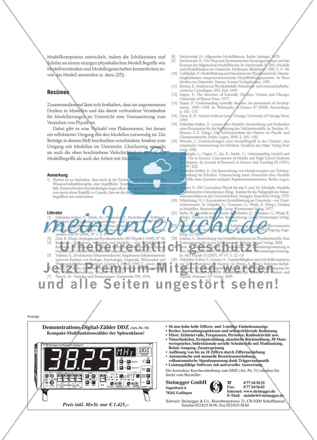 Modellieren in der Physik, im Alltag und im Unterricht - Hintergründe und unterrichtliche Orientierung zum Thema Modelle Preview 9