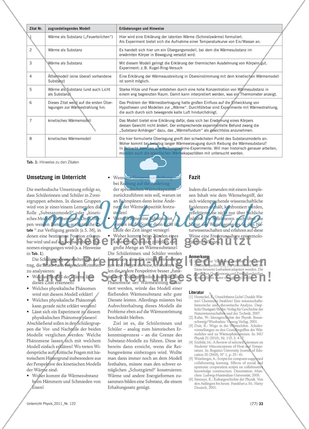 Kälteatome, Wärmeatome und feine Wärmeflüssigkeiten - Historischer Modellwandel und Konzeptwechselprozesse am Beispiel des Wärmebegriffs Preview 2