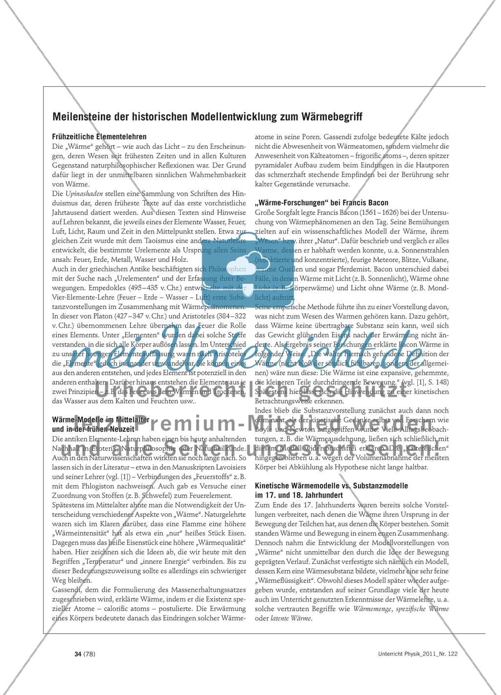 Kälteatome, Wärmeatome und feine Wärmeflüssigkeiten - Historischer Modellwandel und Konzeptwechselprozesse am Beispiel des Wärmebegriffs Preview 3