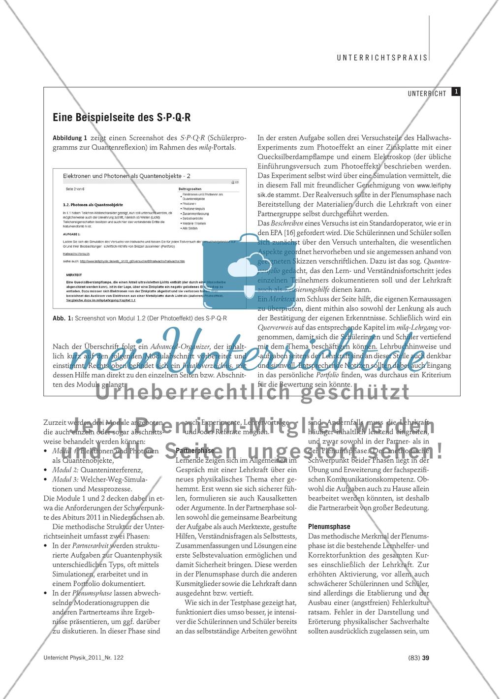 Modelle beim Lernen der Quantenphysik - Unterrichtliche Möglichkeiten im Ansatz von milq und S∙P∙Q∙R Preview 3