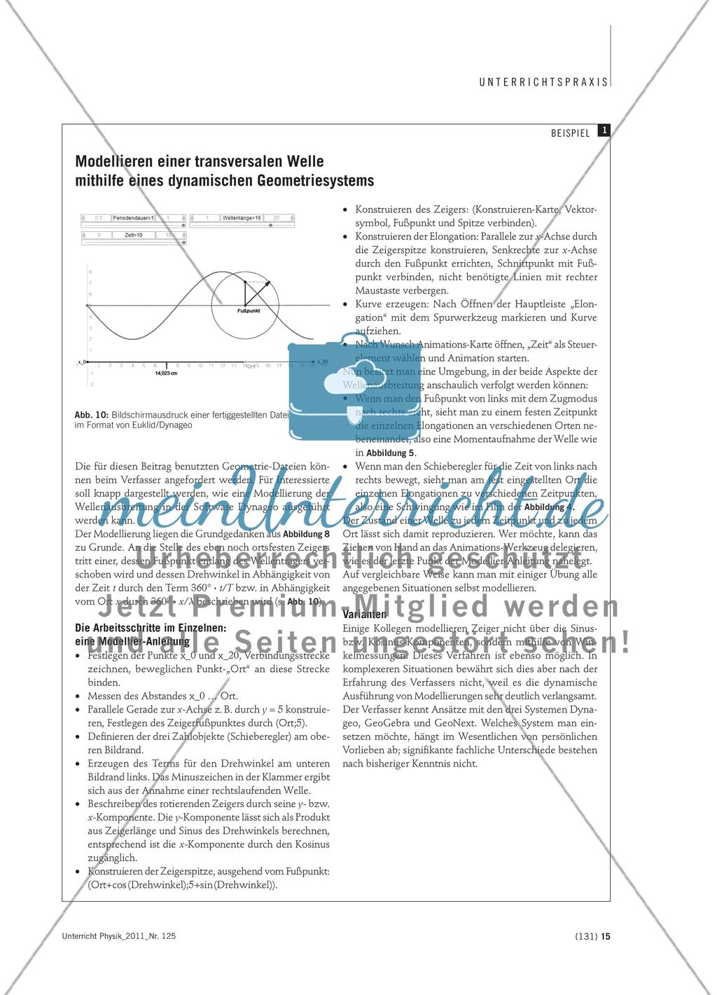Schwingungen und Wellen mithilfe der Zeigerdarstellung verstehen - Einführung in die Zeigerdarstellung mit dynamischer Geometriesoftware Preview 4