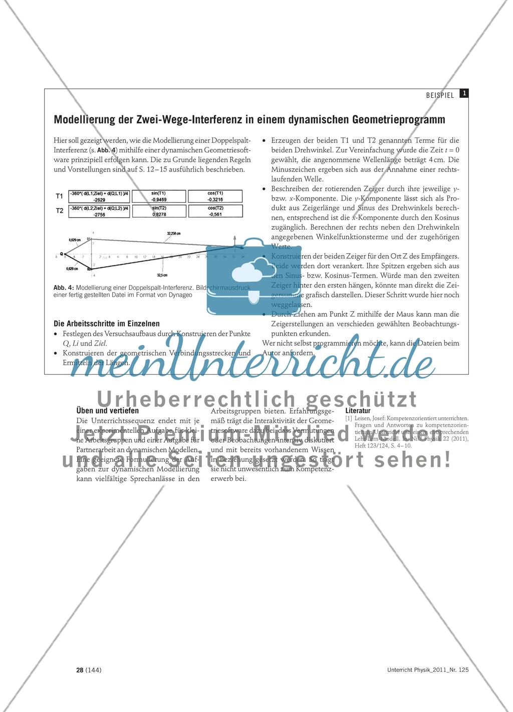 Das Superpositionsprinzip - Eine Einführung unter Einsatz von dynamischer Geometriesoftware Preview 3