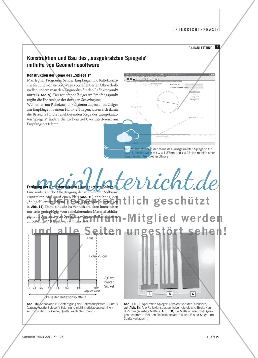 Interferenzversuche mit Ultraschall - Demonstrations- und Schülerexperimente mit einer einfachen und preisgünstigen Apparatur Preview 6