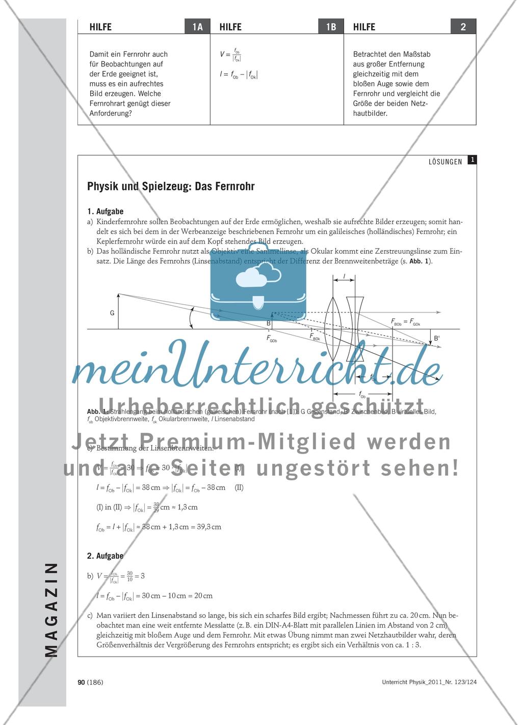 Physik und Spielzeug am Beispiel des holländischen Fernrohrs Preview 3