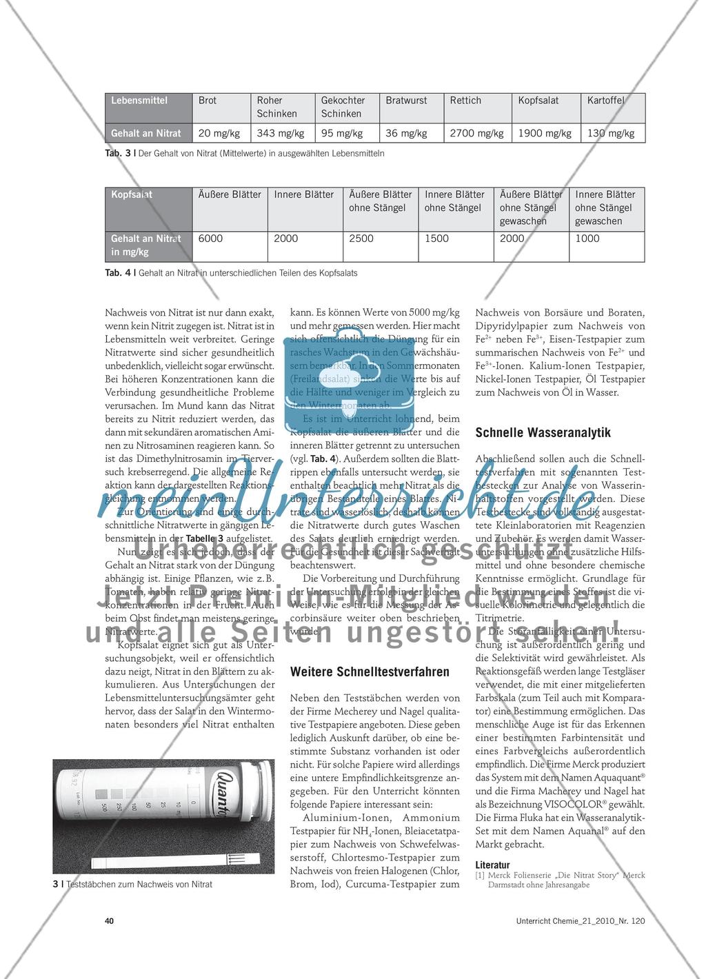 Vitamin C und Nitrat schnell bestimmen - Teststäbchen für schnelle Untersuchungen im Unterricht Preview 3