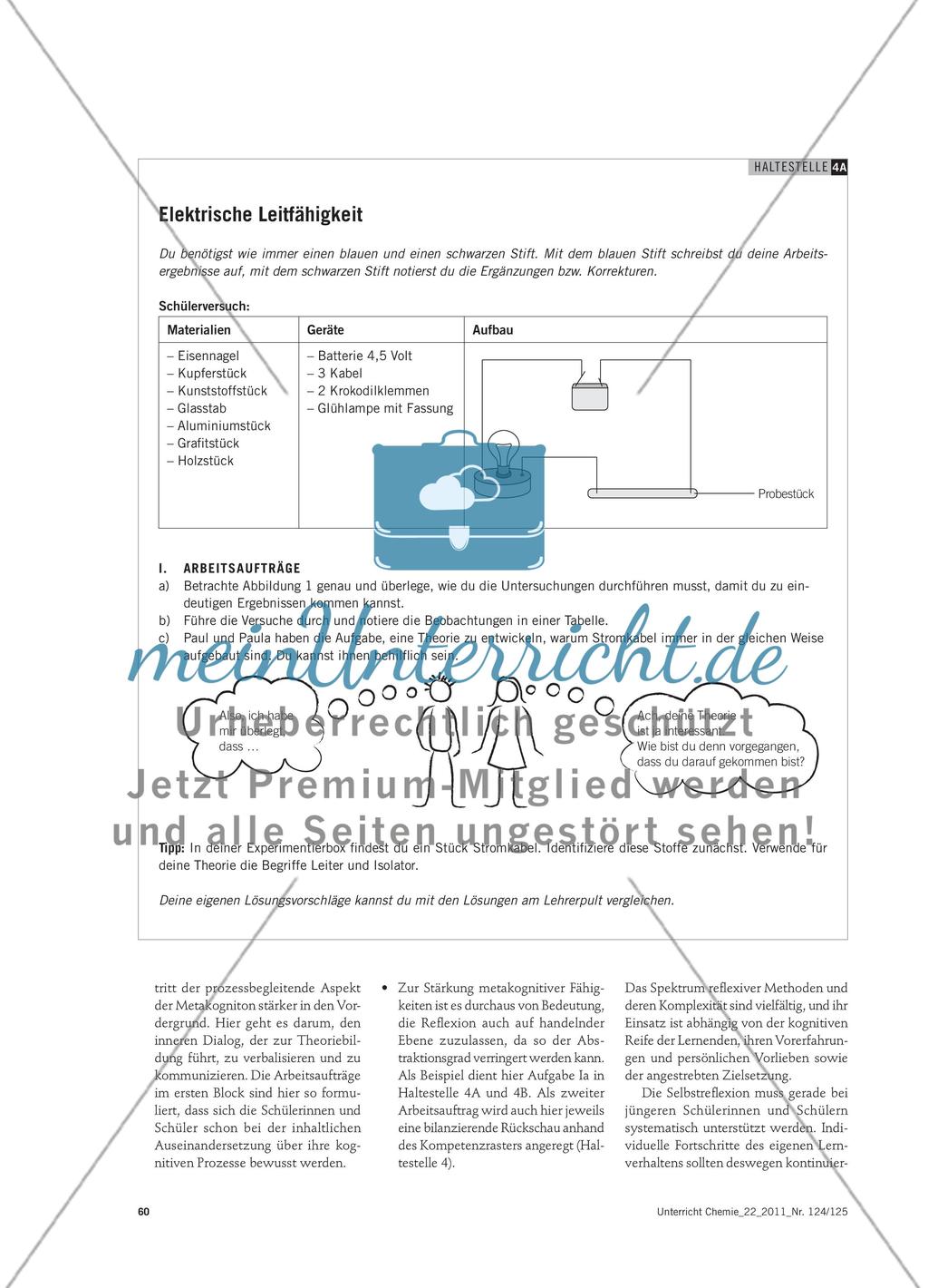 Lernstraße durch die Stoffeigenschaften - Beispiele aus einem Portfolio auf der Basis eines Kompetenzrasters Preview 5