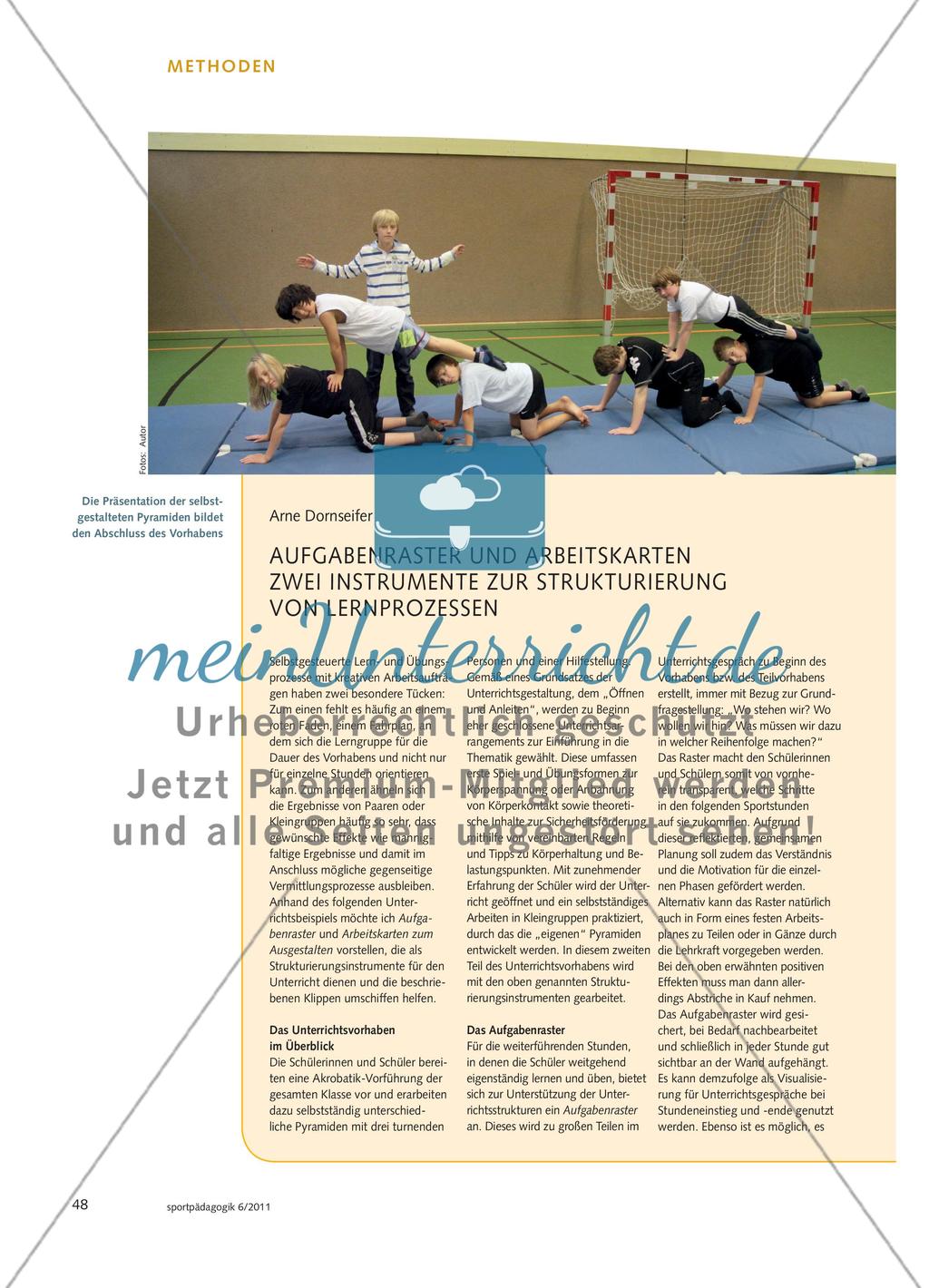 Aufgabenraster und Arbeitskarten zwei Instrumente zur Strukturierung von Lernprozessen Preview 1