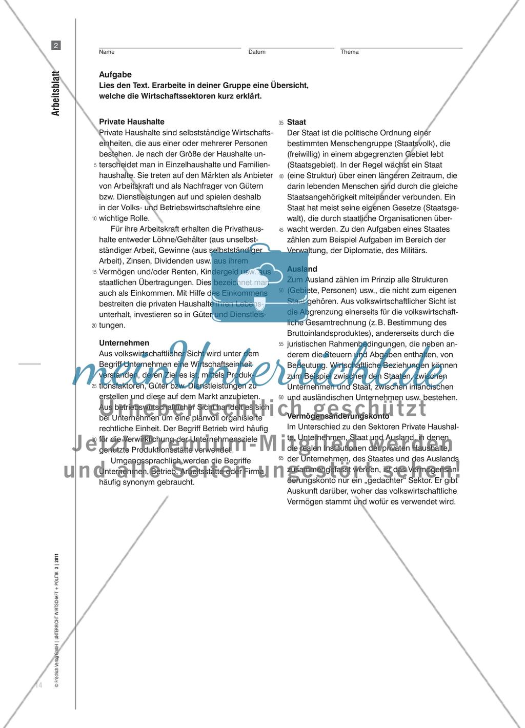 Unternehmen im Geld- und Güterkreislauf - Ideen zur Umsetzung im Unterricht Preview 3