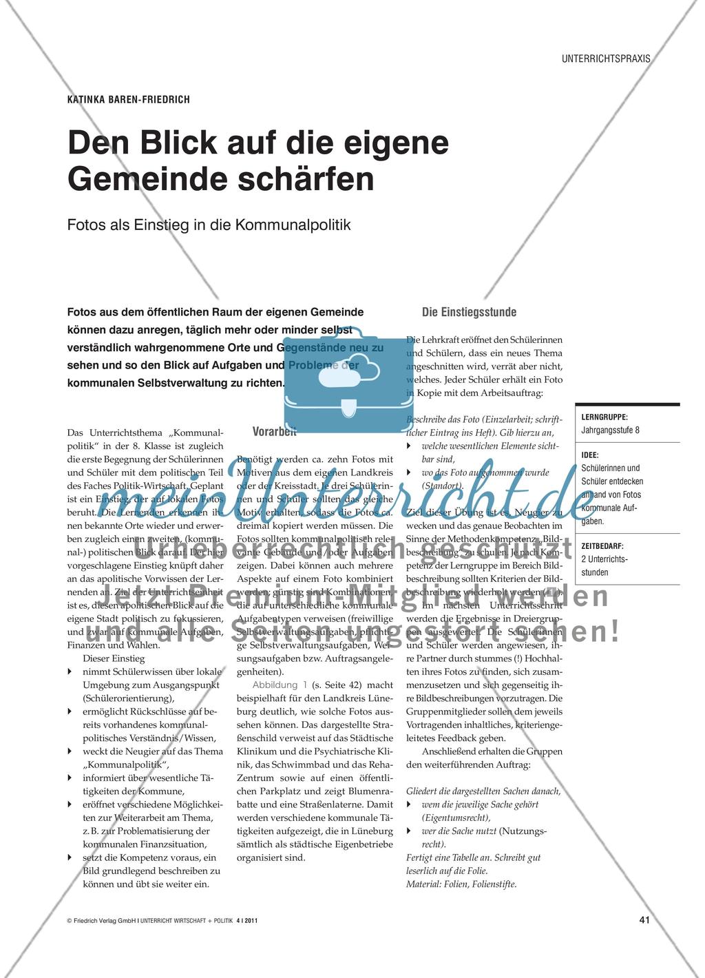 Den Blick auf die eigene Gemeinde schärfen - Fotos als Einstieg in die Kommunalpolitik Preview 1